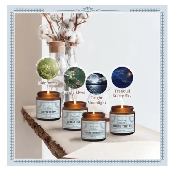 Set of 4 scented candles gift set - Picture 2 of 5